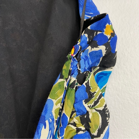 New Zara Floral Print One Sleeve Asymmetrical Cropped Too Size Small - Picture 12 of 16